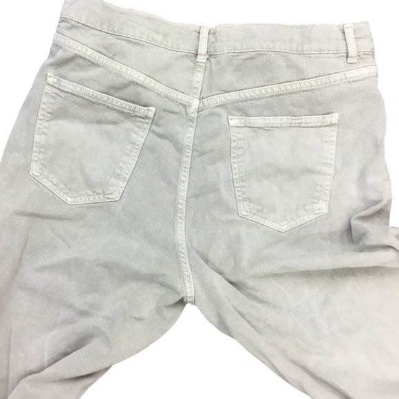 Zara Light Gray Full Length High Rise Wide Leg Jeans Size 14 Women's - Picture 7 of 8